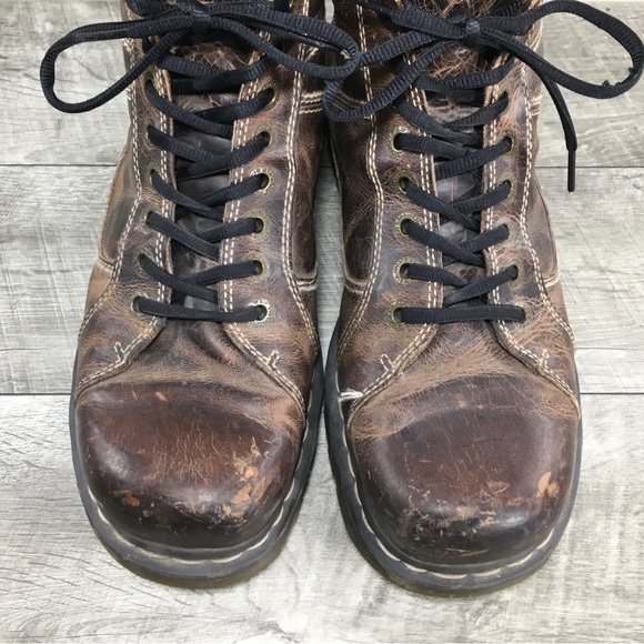 Dr. Martens Docs Soren Mens Distressed Leather Air Wair Boots Size UK 12 US 13 - Picture 5 of 11